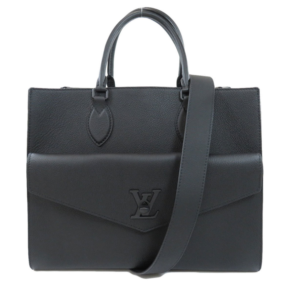 Louis Vuitton Lock Me Tote MM Tote Bag Calf Noir
